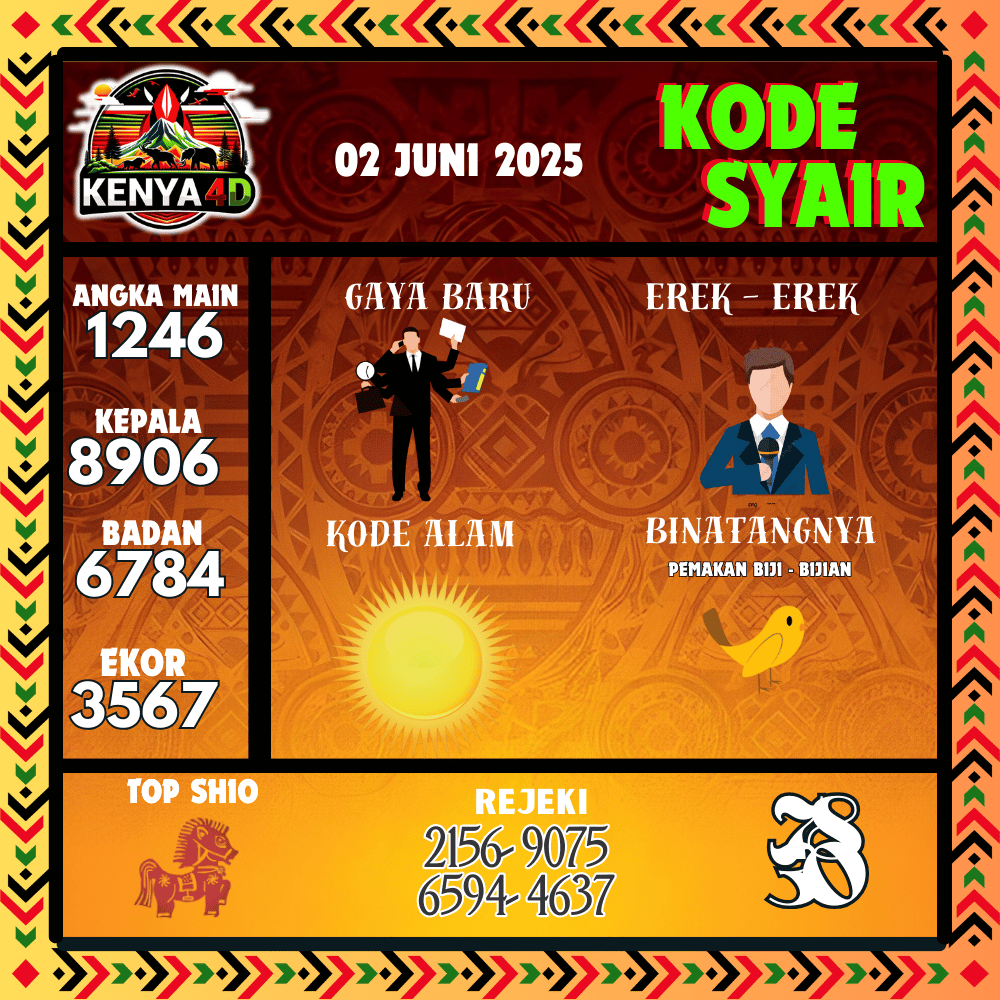 Kode Syair Kenya4D Pools - Juni Pools 