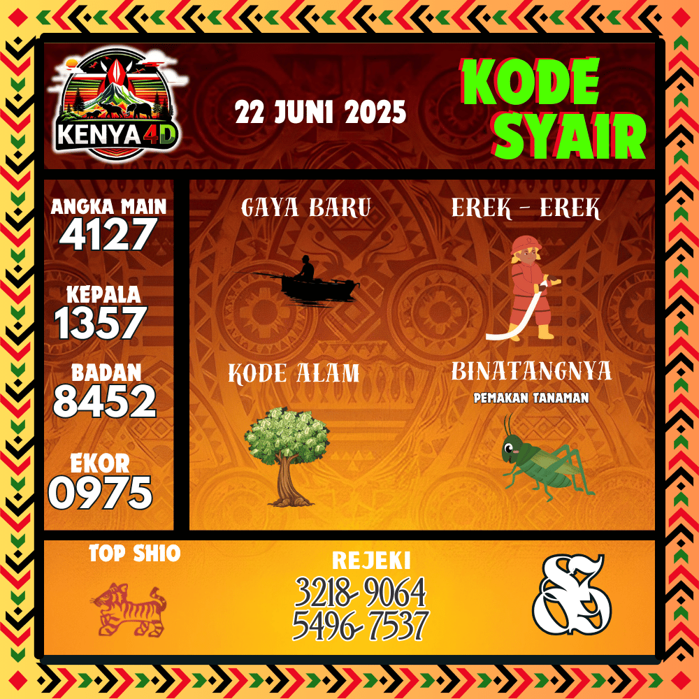 Kode Syair Kenya4D Pools - Juni Pools 
