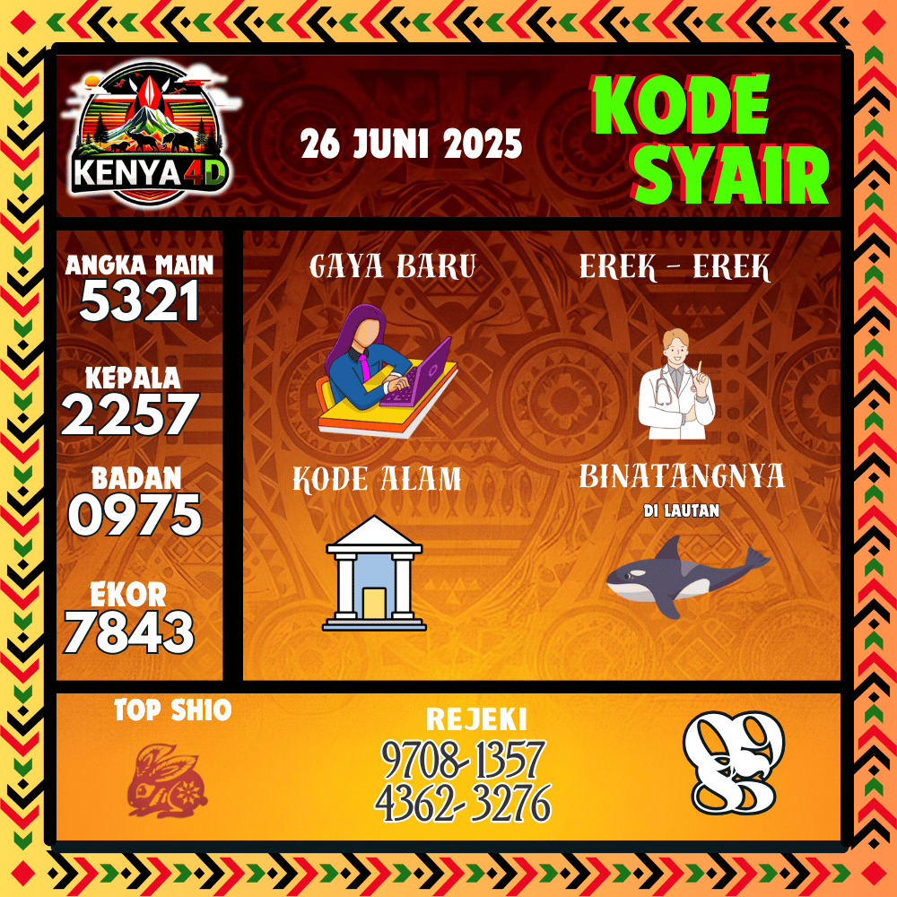 Kode Syair Kenya4D Pools - Juni Pools 