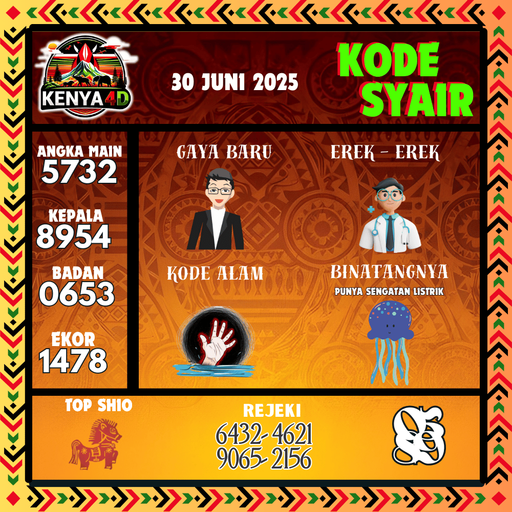 Kode Syair Kenya4D Pools - Juni Pools 