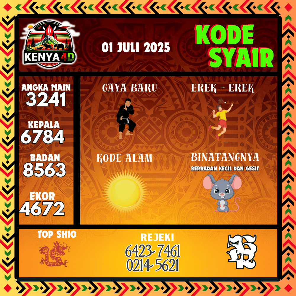 Kode Syair Kenya4D Pools - Juli Pools 