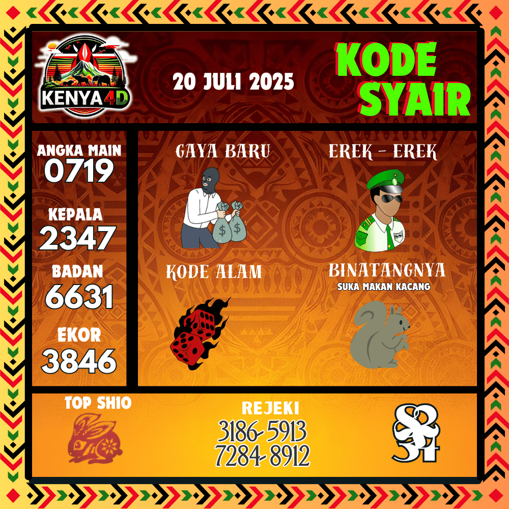 Kode Syair Kenya4D Pools - Juli Pools 