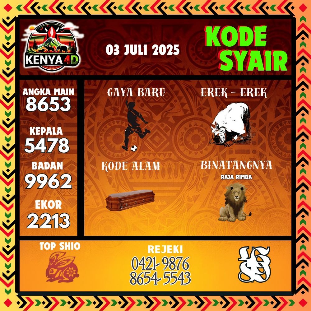 Kode Syair Kenya4D Pools - Juli Pools 