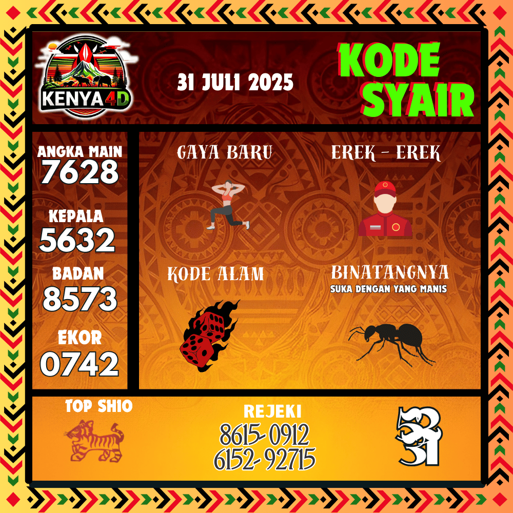 Kode Syair Kenya4D Pools - Juli Pools 