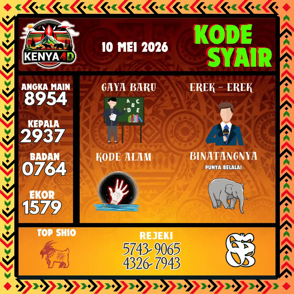 Kode Syair Kenya4D  Pools - Mei 2026
