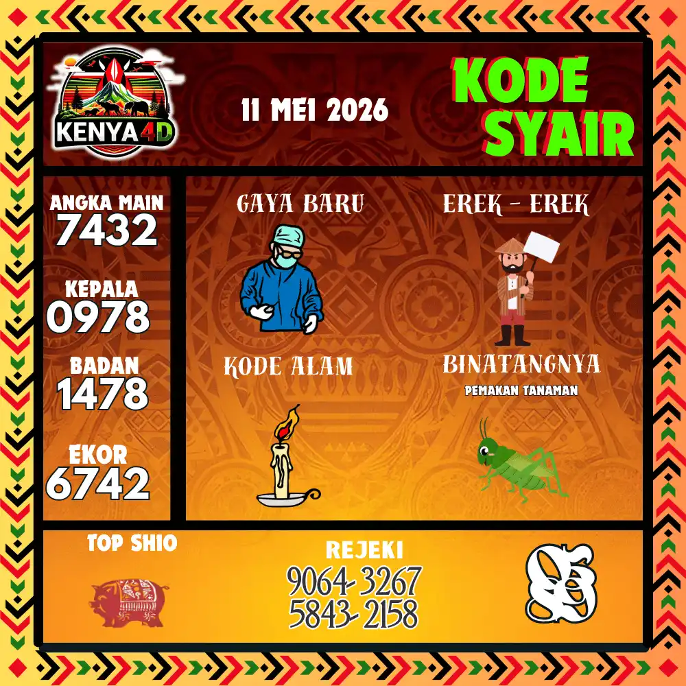 Kode Syair Kenya4D  Pools - Mei 2026
