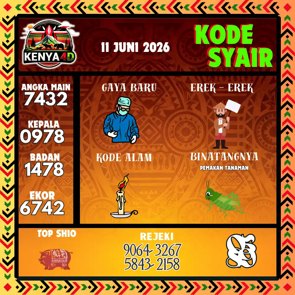 Kode Syair Kenya4D  Pools - Juni 2026

