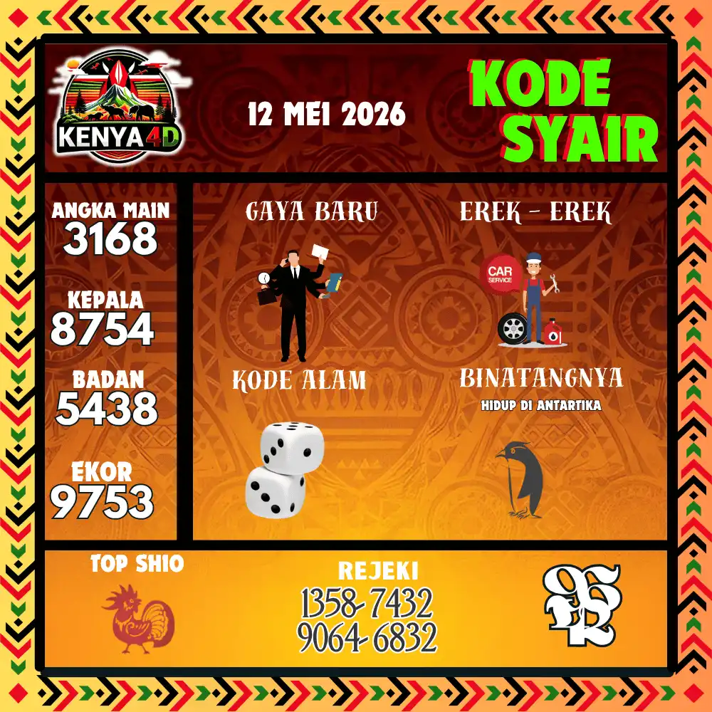Kode Syair Kenya4D  Pools - Mei 2026

