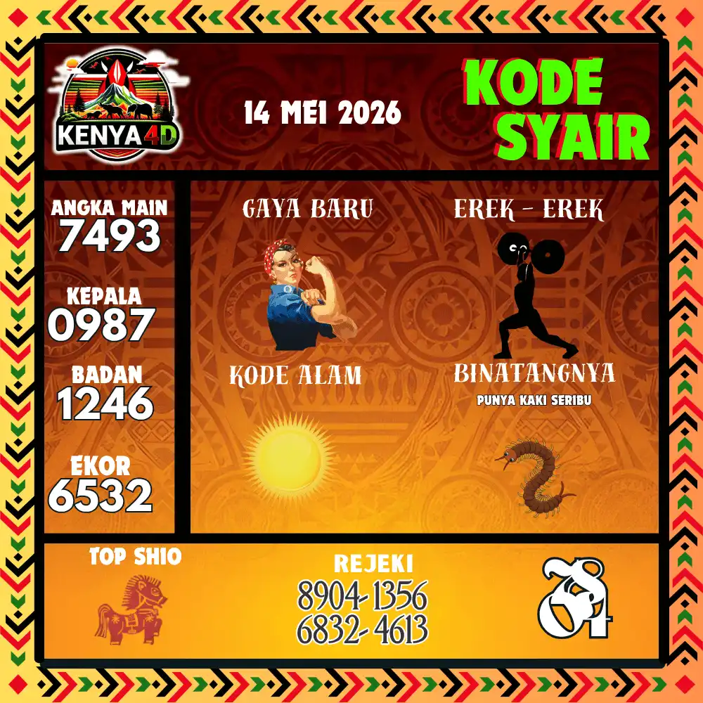 Kode Syair Kenya4D  Pools - Mei 2026
