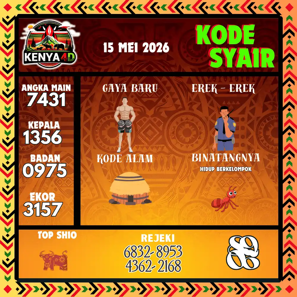Kode Syair Kenya4D  Pools - Mei 2026
