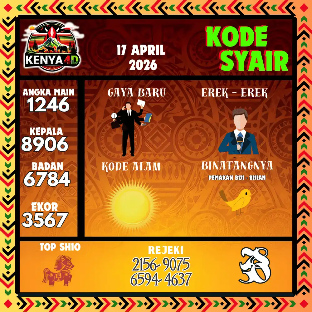 Kode Syair Kenya4D  Pools - April 2026
