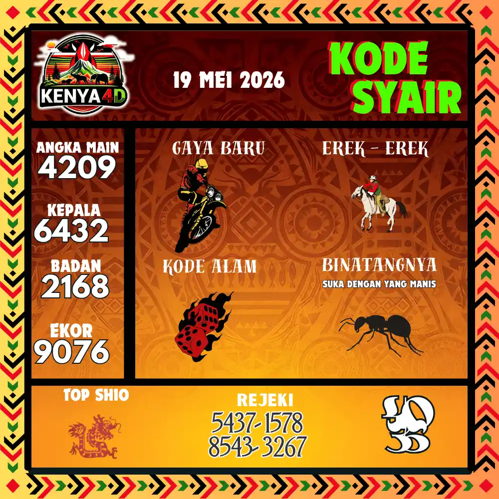 Kode Syair Kenya4D  Pools - Mei 2026
