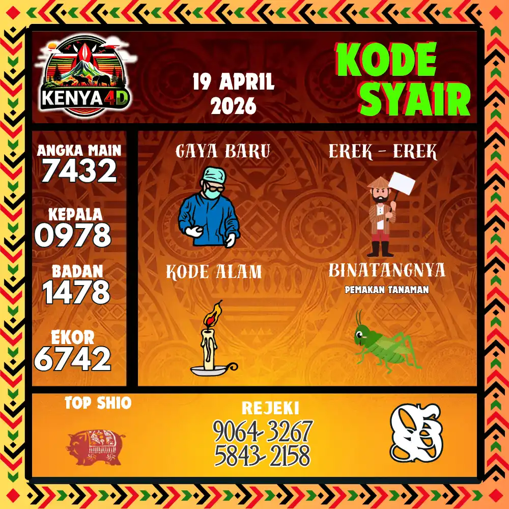 Kode Syair Kenya4D  Pools - April 2026
