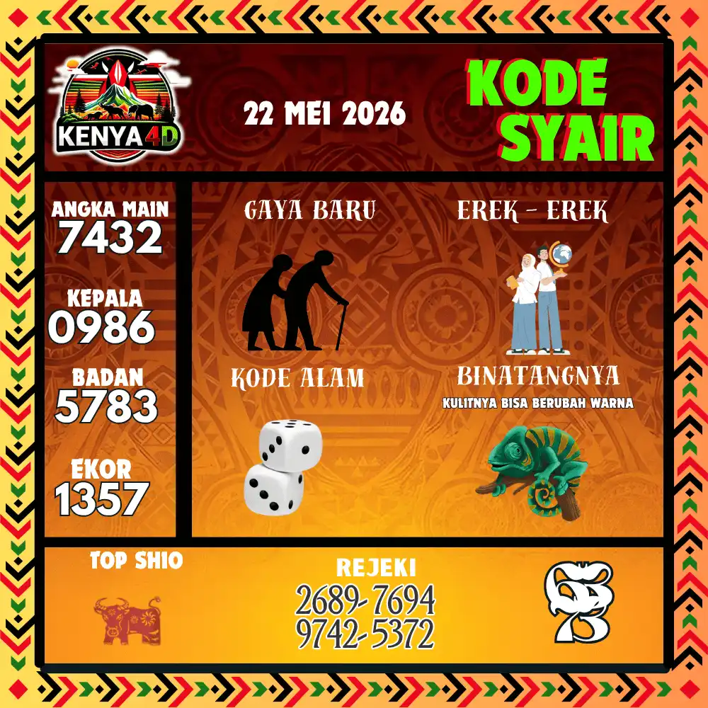 Kode Syair Kenya4D  Pools - Mei 2026
