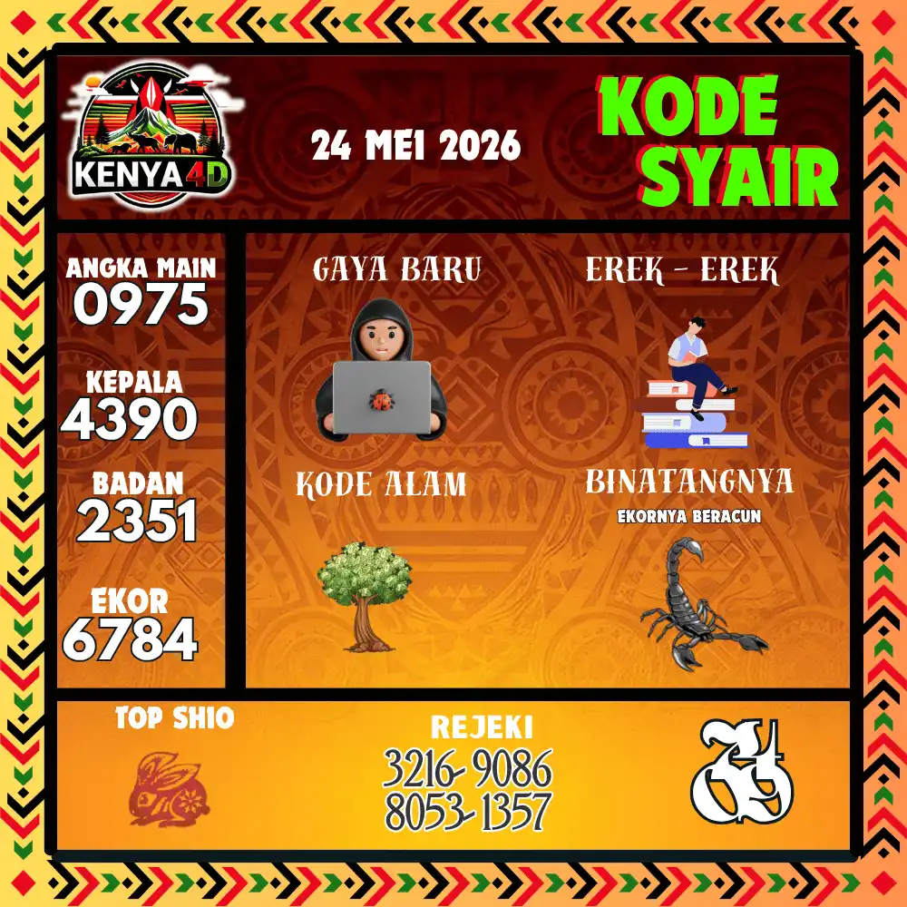 Kode Syair Kenya4D  Pools - Mei 2026
