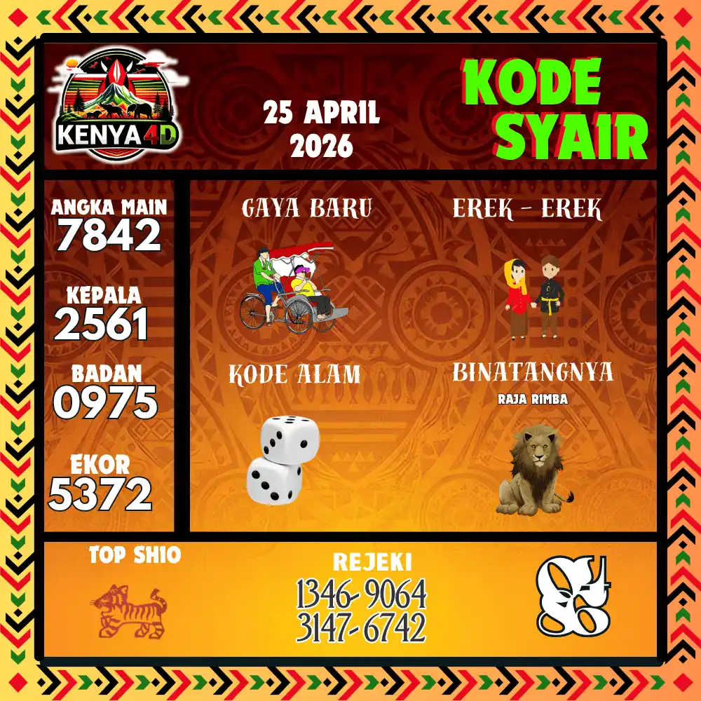 Kode Syair Kenya4D  Pools - April 2026
