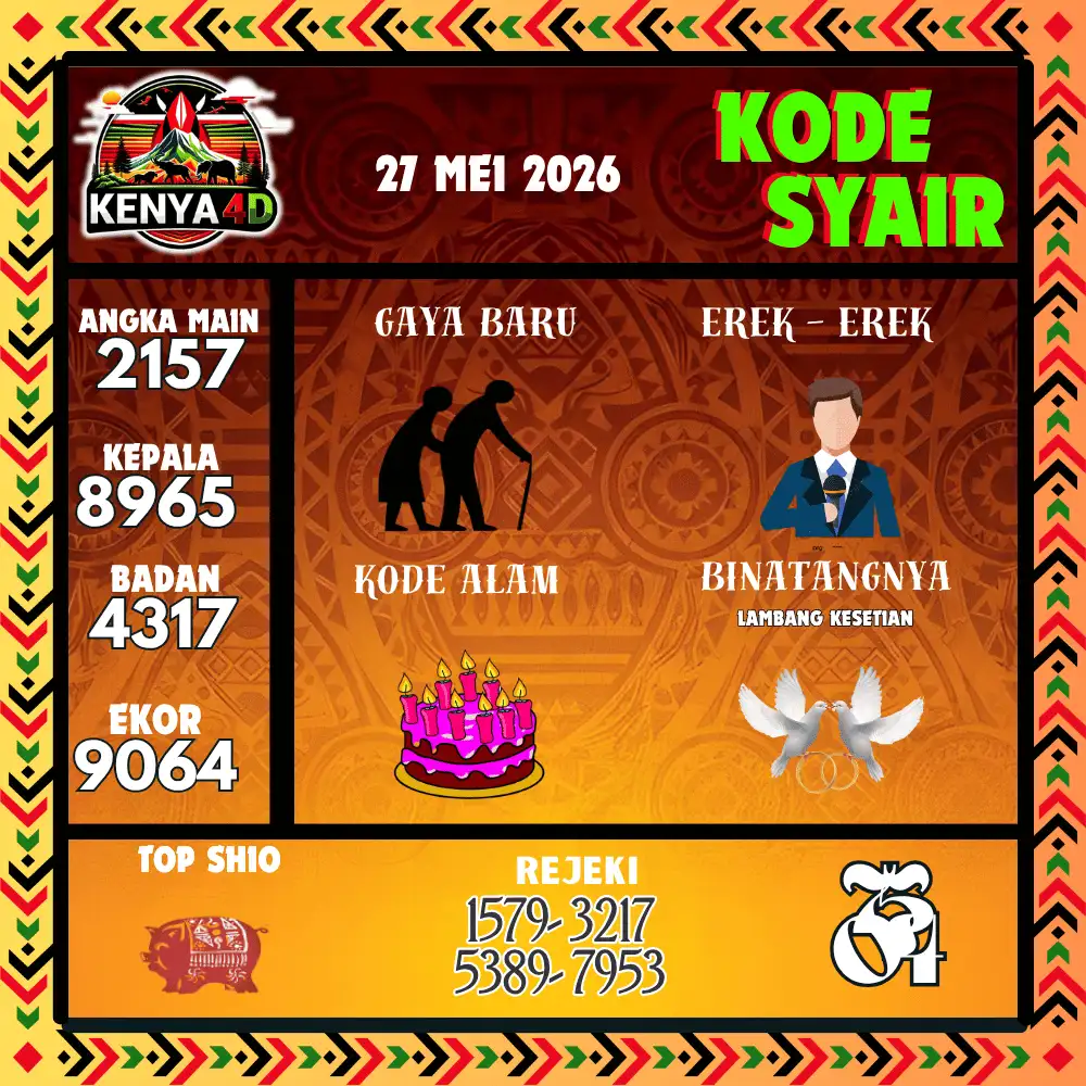 Kode Syair Kenya4D  Pools - Mei 2026
