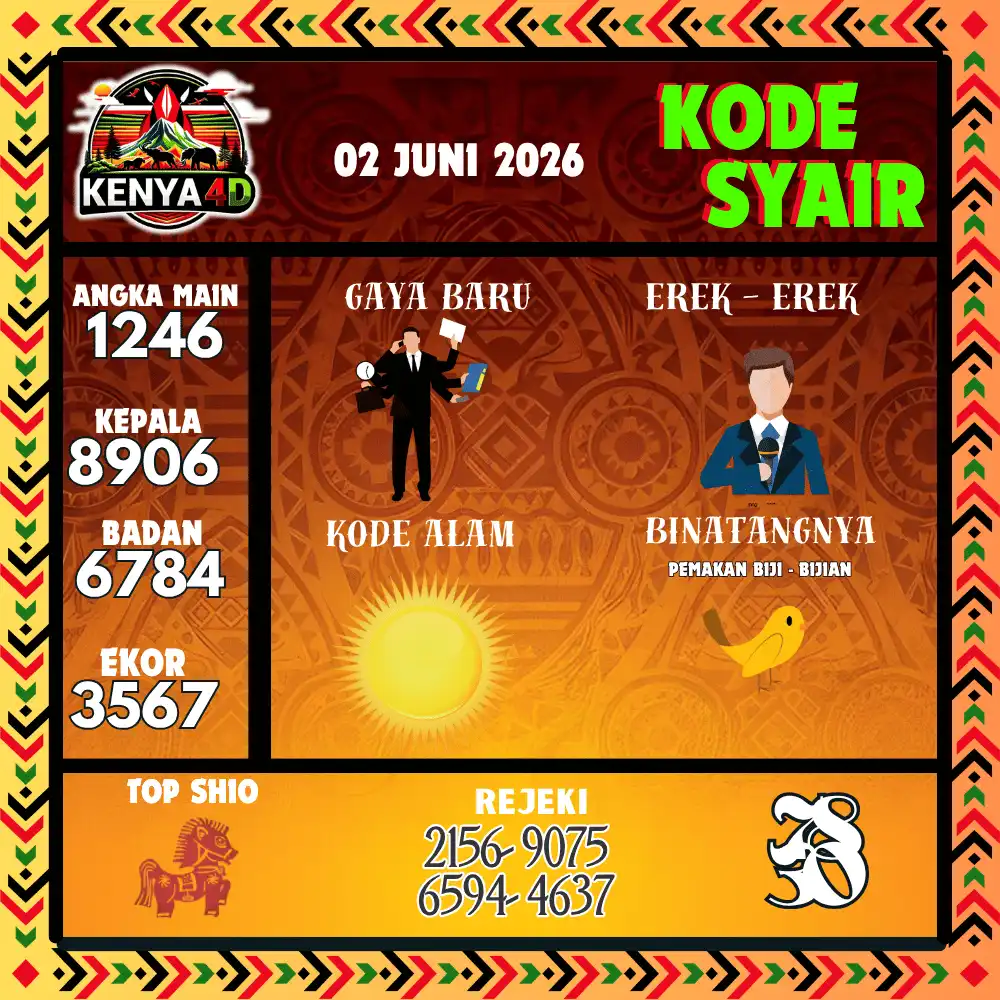 Kode Syair Kenya4D  Pools - Juni 2026

