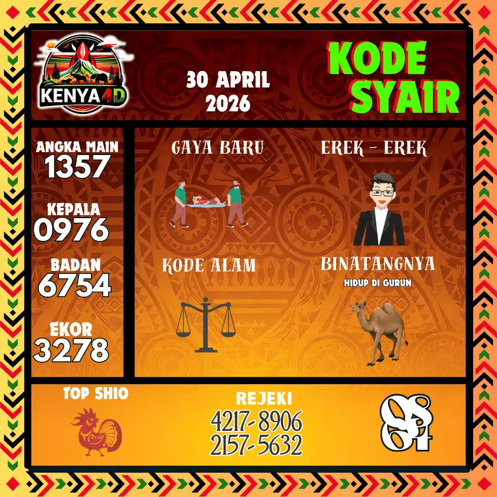 Kode Syair Kenya4D  Pools - April 2026
