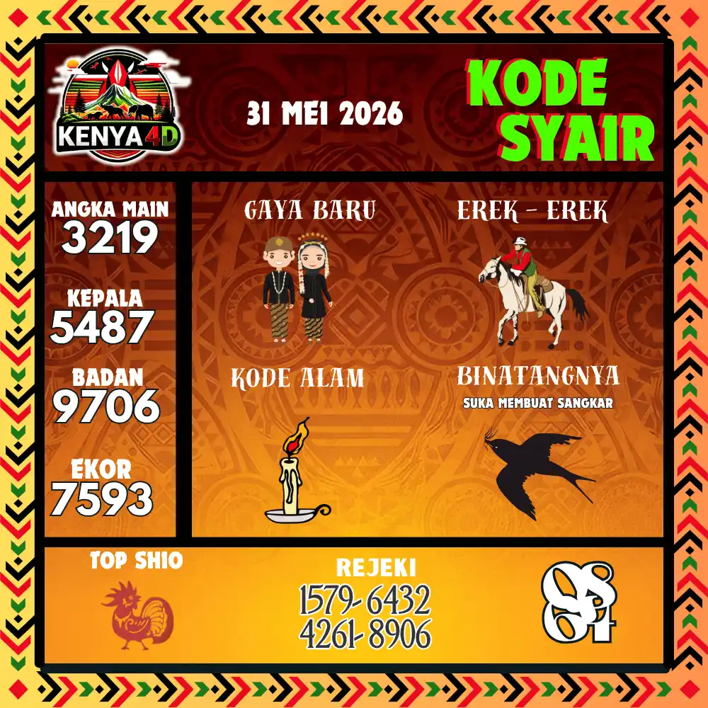 Kode Syair Kenya4D  Pools - Mei 2026
