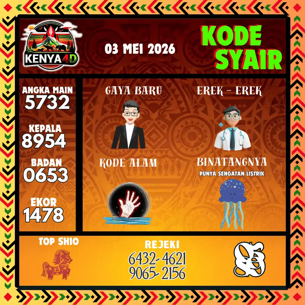 Kode Syair Kenya4D  Pools - Mei 2026
