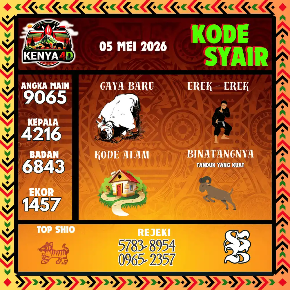 Kode Syair Kenya4D  Pools - Mei 2026
