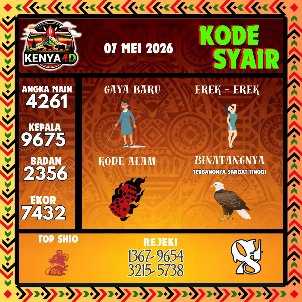 Kode Syair Kenya4D  Pools - Mei 2026
