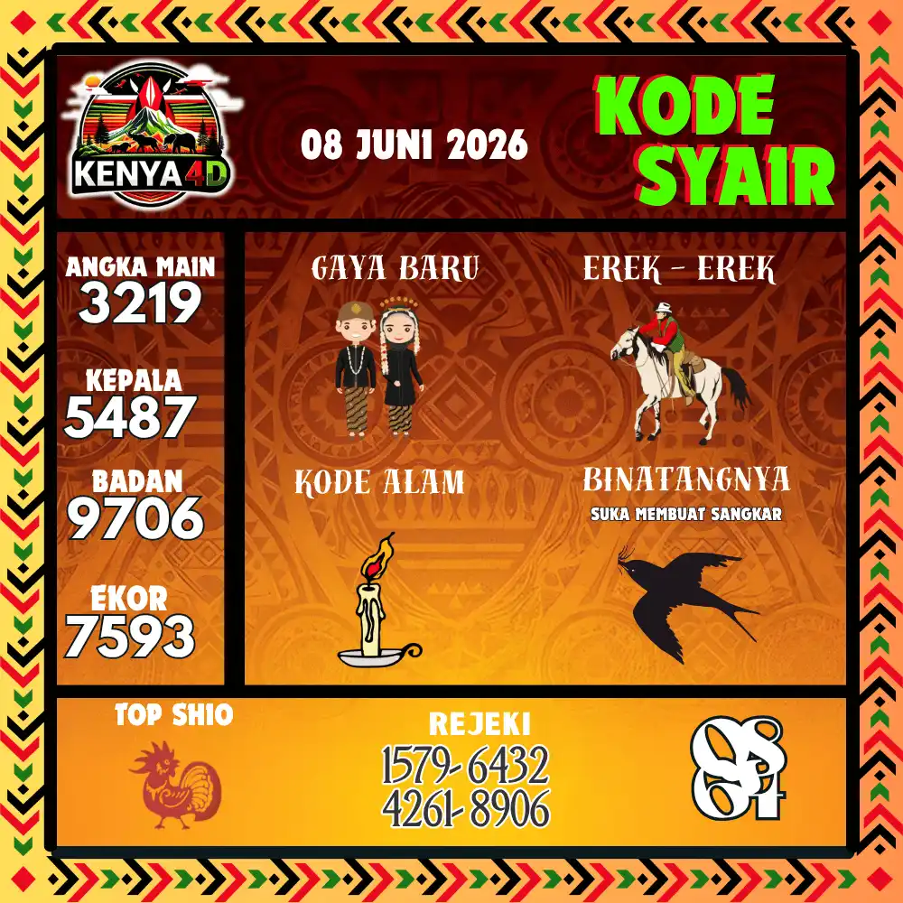 Kode Syair Kenya4D  Pools - Juni 2026

