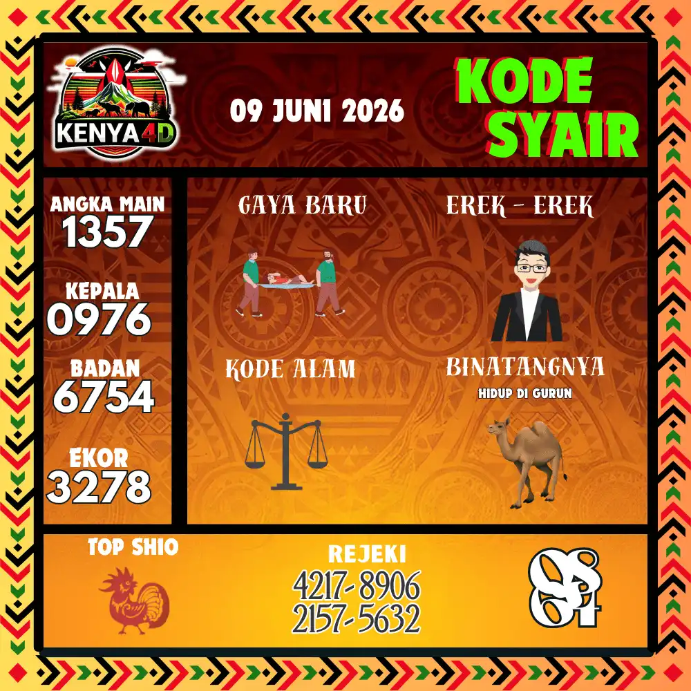 Kode Syair Kenya4D  Pools - Juni 2026
