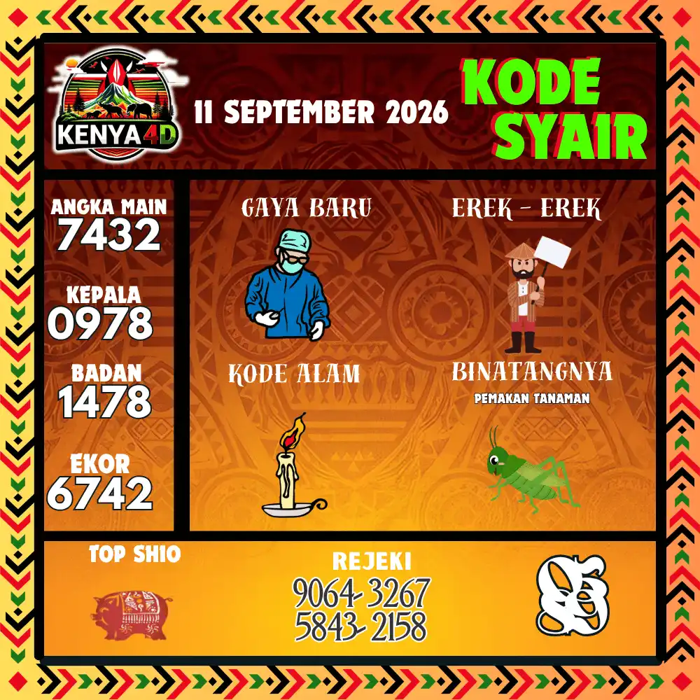 Kode Syair Kenya4D  Pools - September 2026
