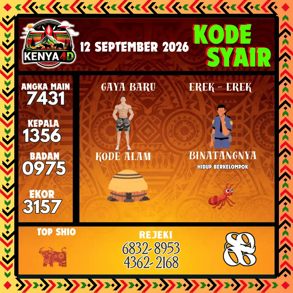 Kode Syair Kenya4D  Pools - September 2026
