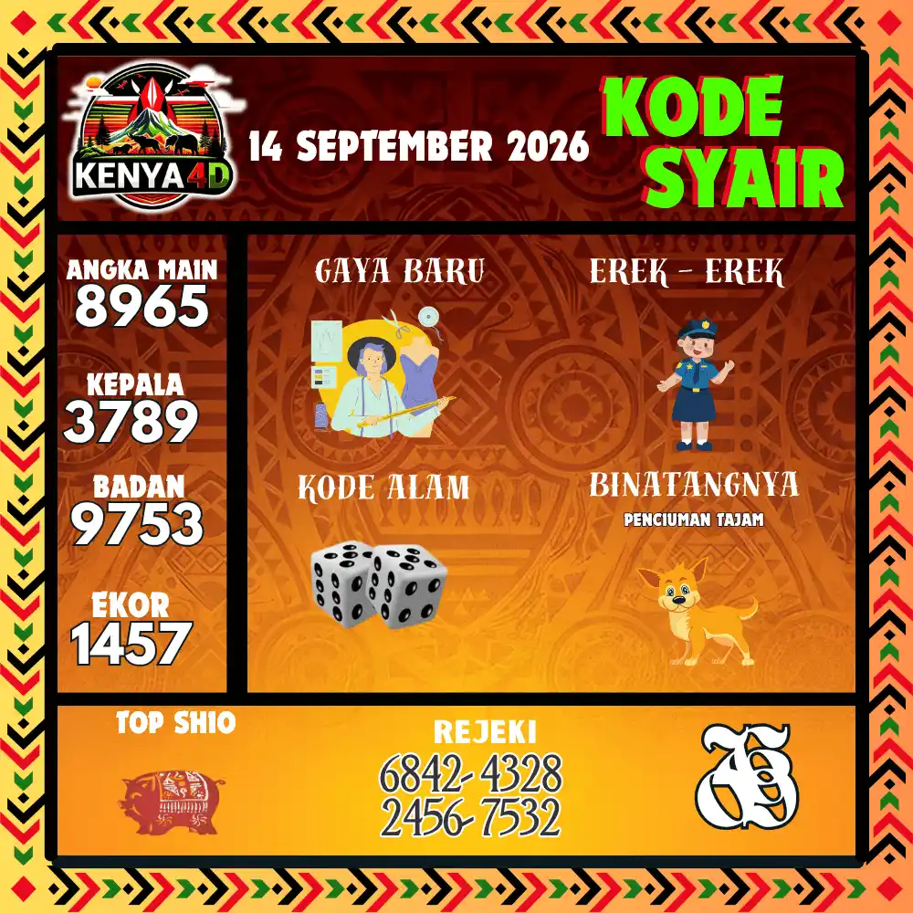 Kode Syair Kenya4D  Pools - September 2026
