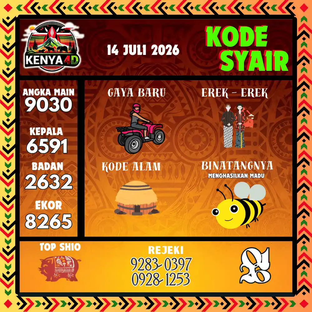 Kode Syair Kenya4D  Pools - Juli 2026
