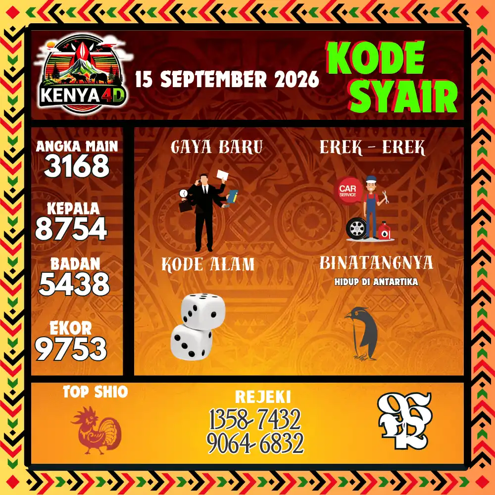 Kode Syair Kenya4D  Pools - September 2026
