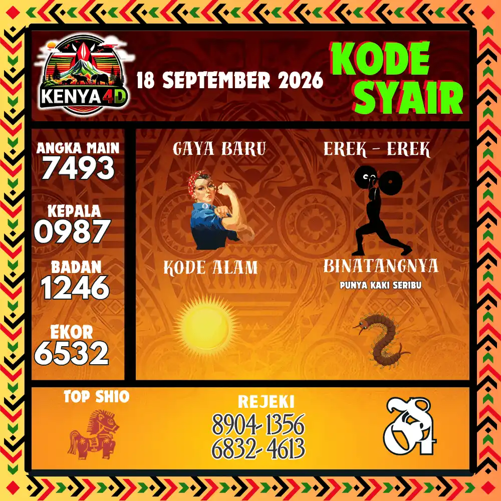 Kode Syair Kenya4D  Pools - September 2026
