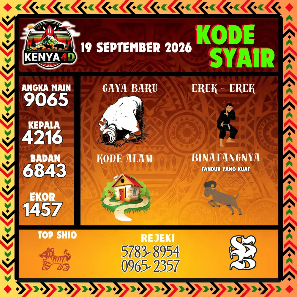 Kode Syair Kenya4D  Pools - September 2026
