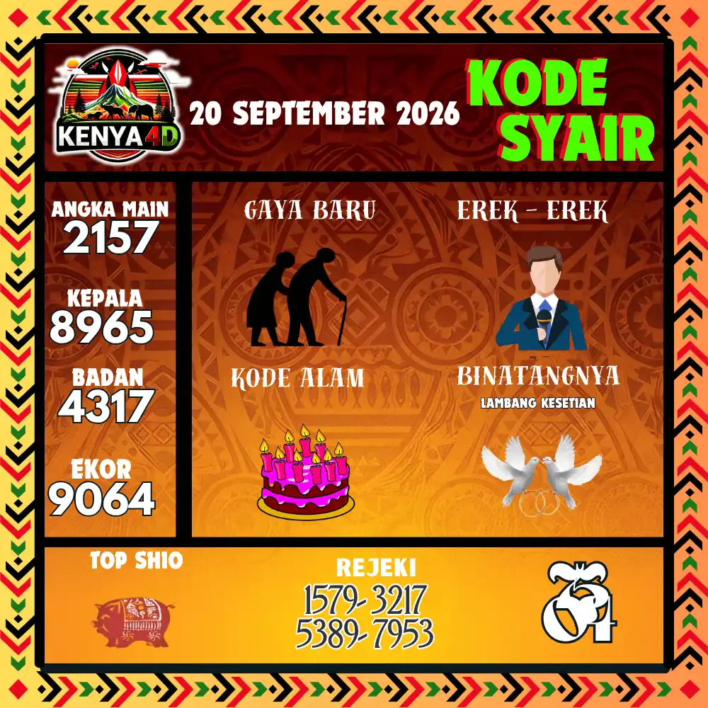 Kode Syair Kenya4D  Pools - September 2026
