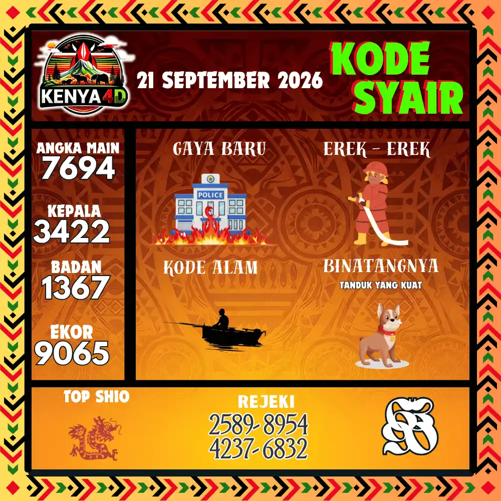 Kode Syair Kenya4D  Pools - September 2026
