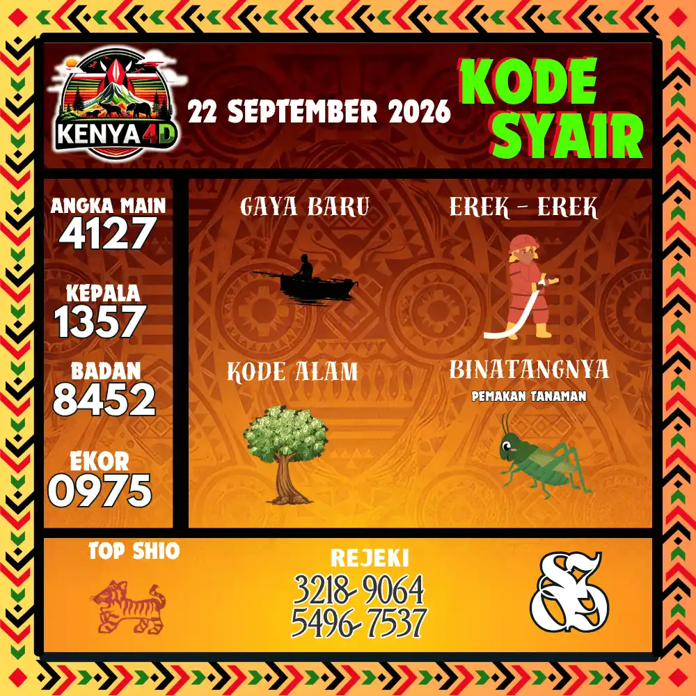Kode Syair Kenya4D  Pools - September 2026
