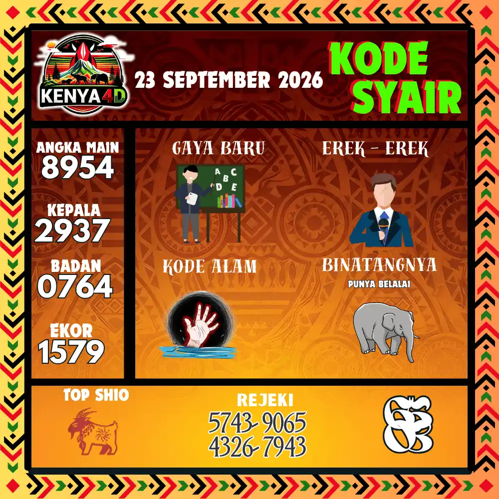 Kode Syair Kenya4D  Pools - September 2026
