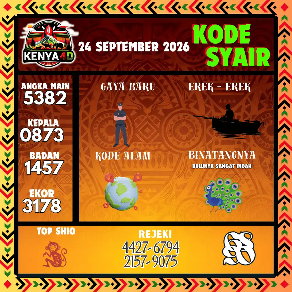 Kode Syair Kenya4D  Pools - September 2026
