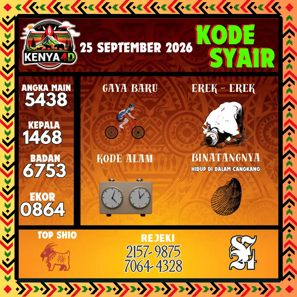 Kode Syair Kenya4D  Pools - September 2026
