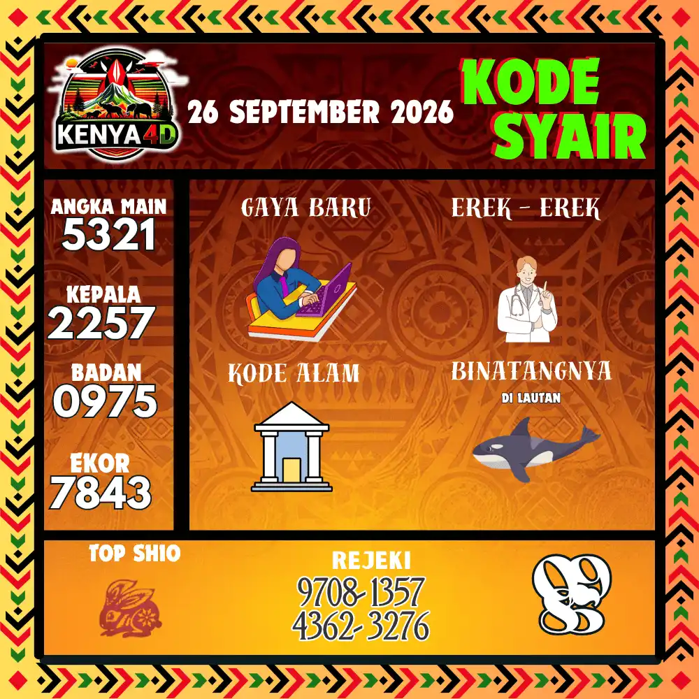 Kode Syair Kenya4D  Pools - September 2026
