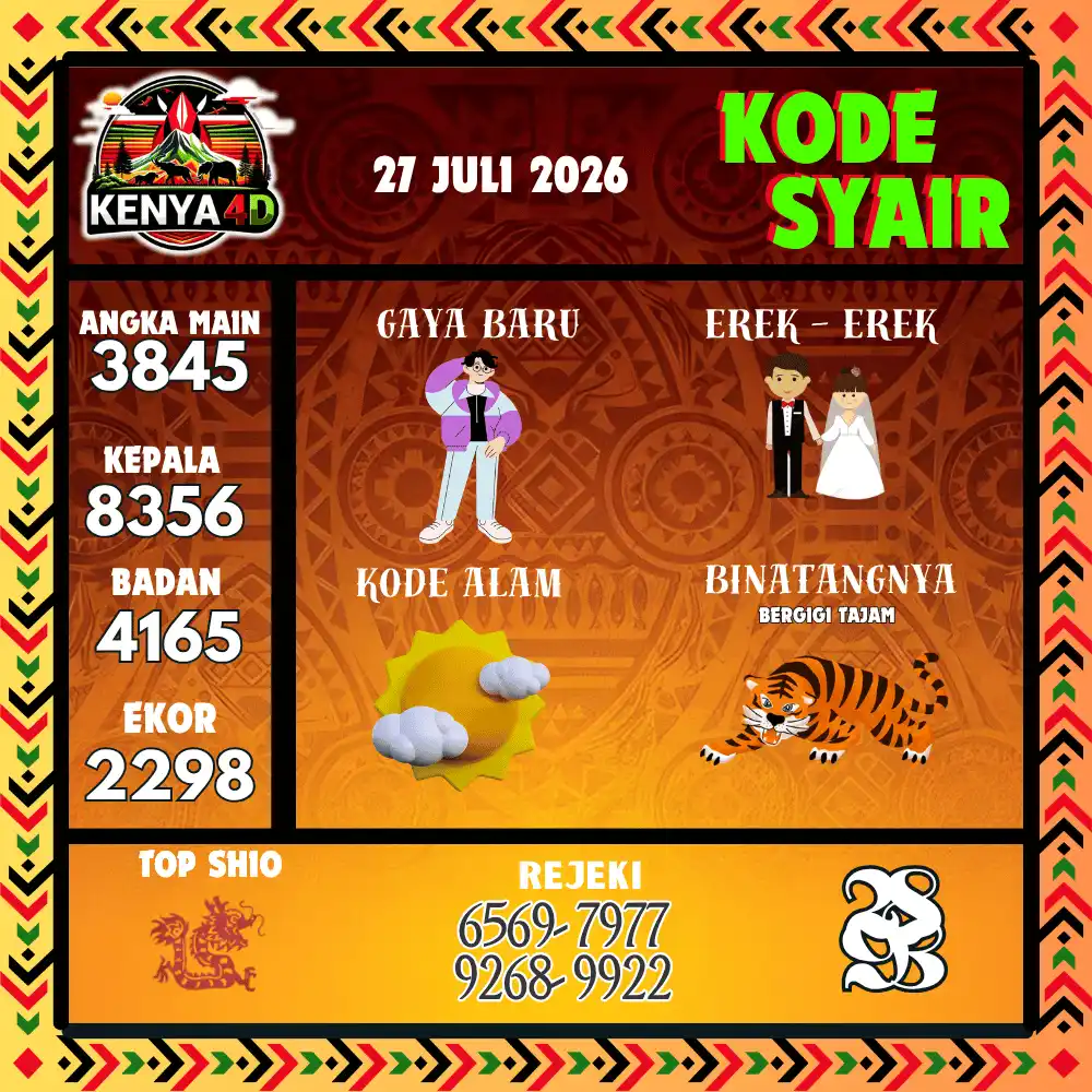 Kode Syair Kenya4D  Pools - Juli 2026
