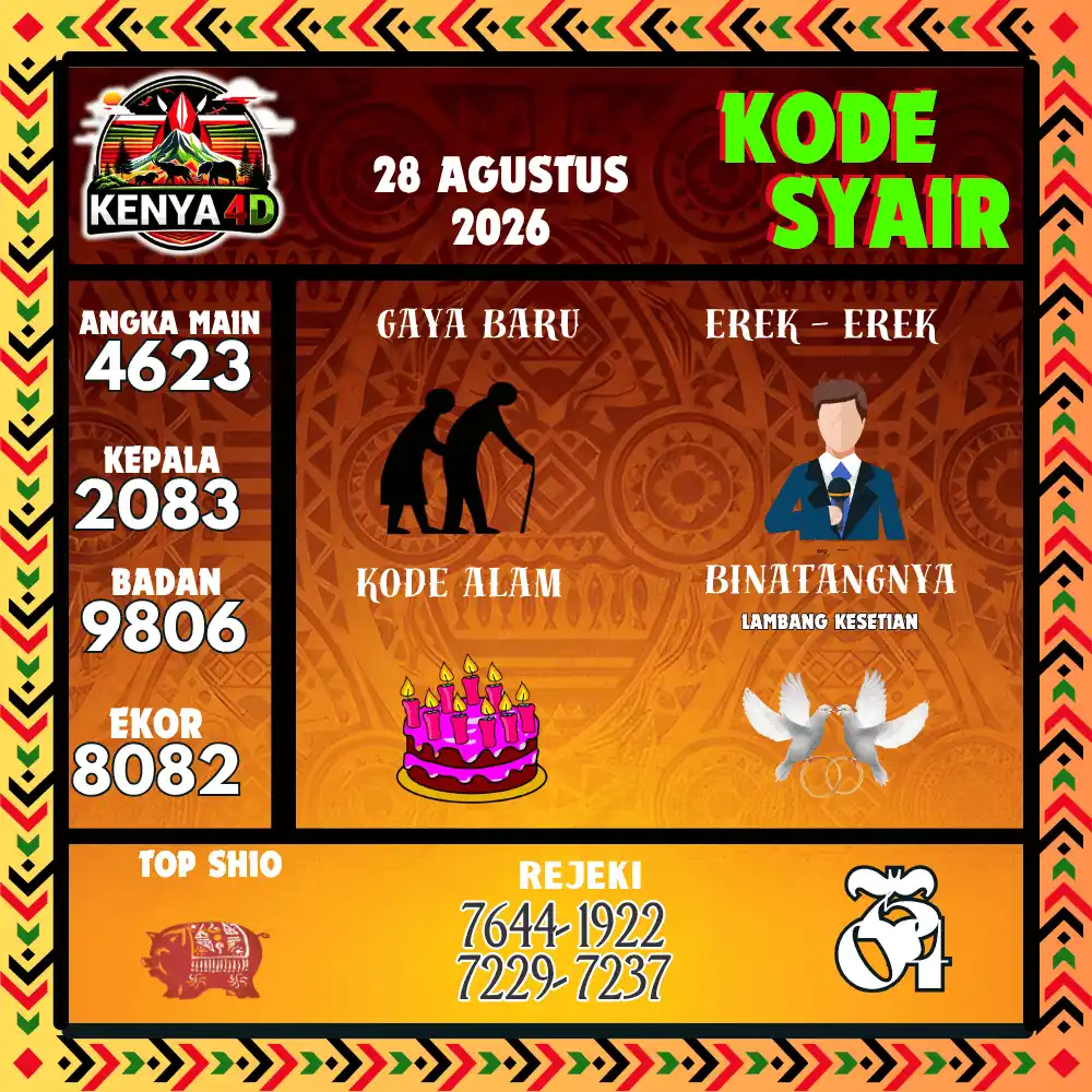 Kode Syair Kenya4D Pools - Agustus 2026
