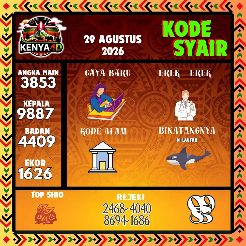 Kode Syair Kenya4D Pools - Agustus 2026