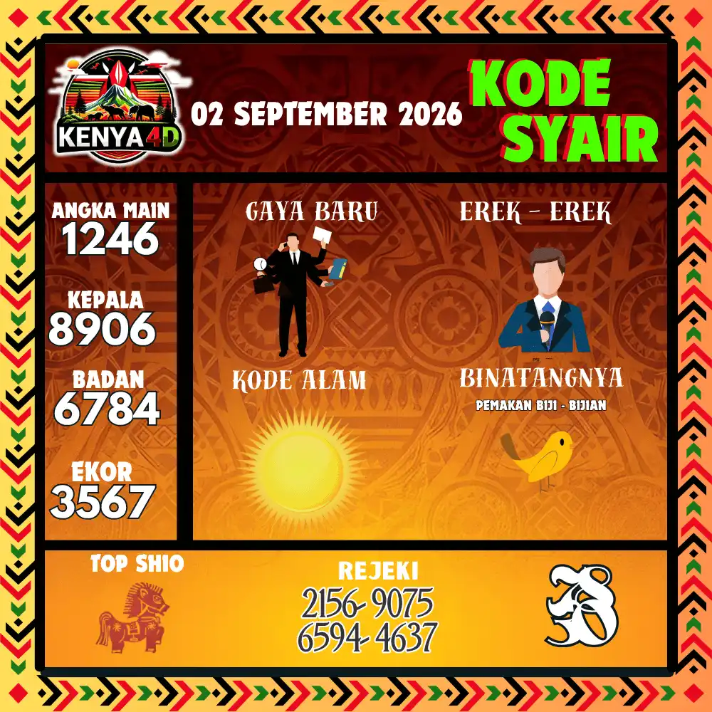 Kode Syair Kenya4D  Pools - September 2026
