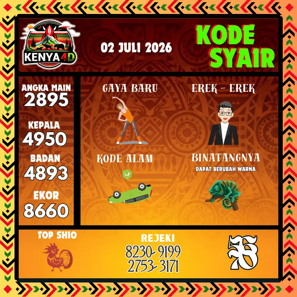 Kode Syair Kenya4D  Pools - Juli 2026
