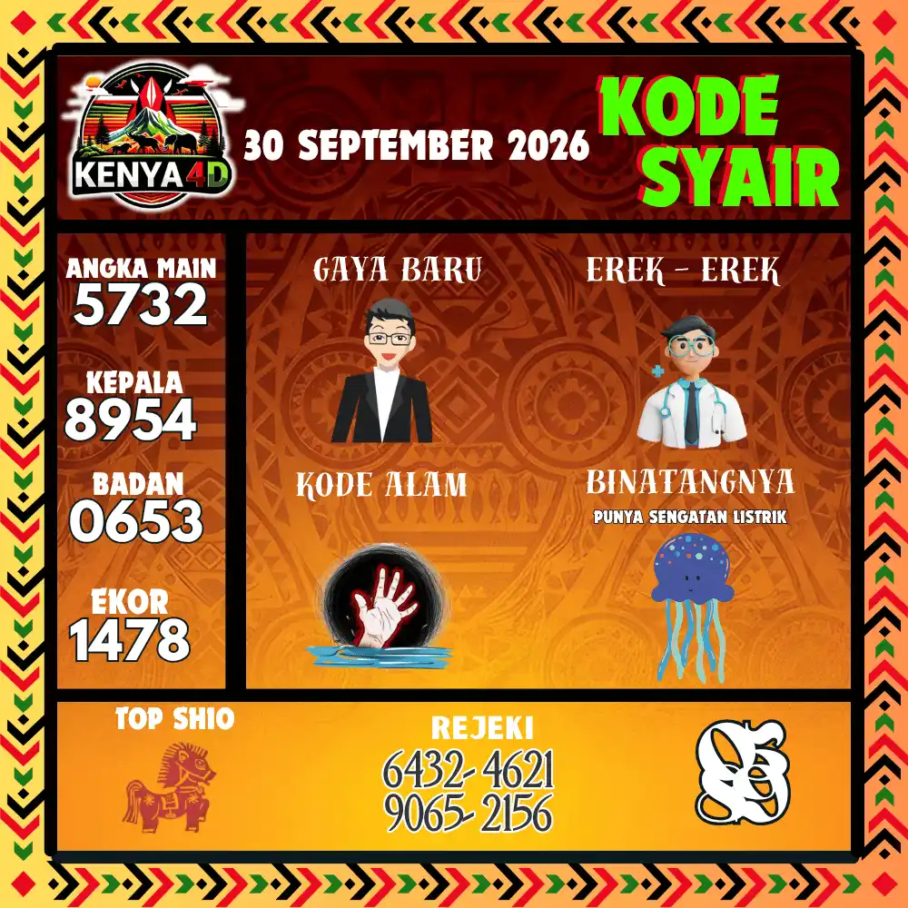 Kode Syair Kenya4D  Pools - September 2026
