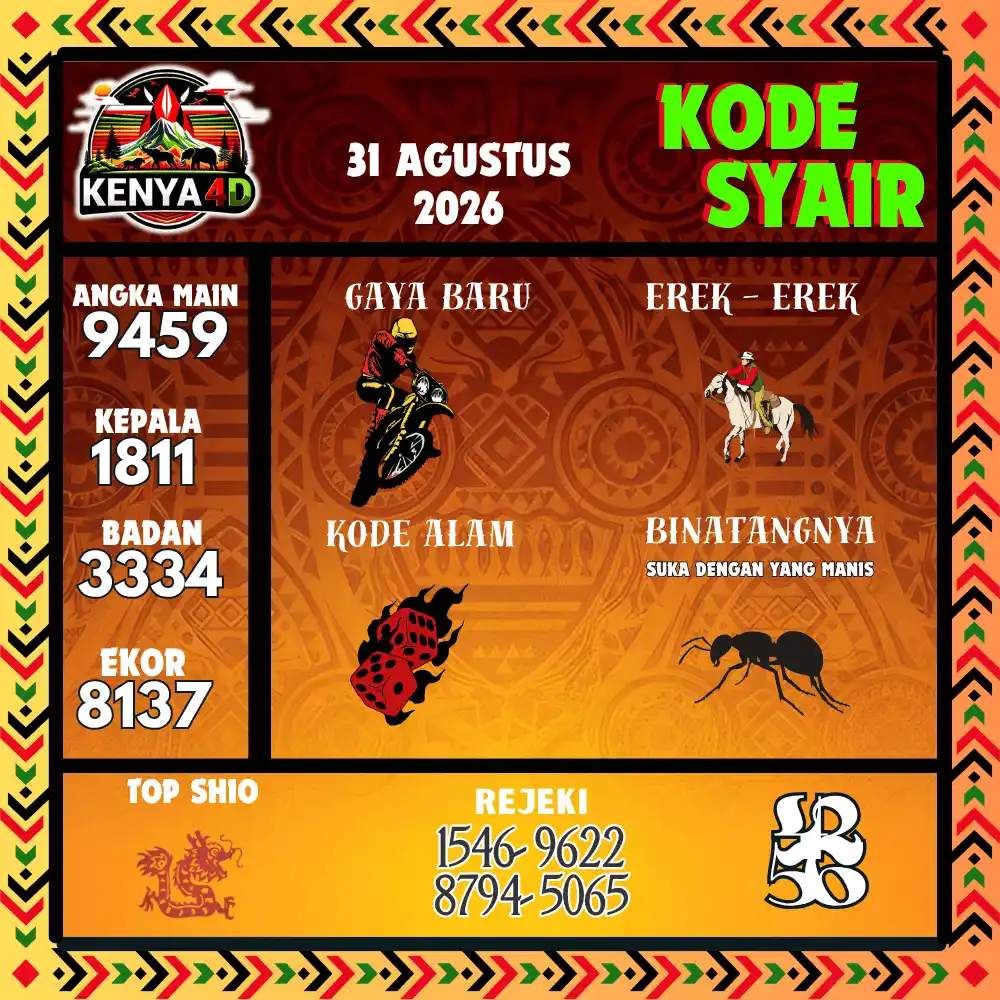 Kode Syair Kenya4D Pools - Agustus 2026